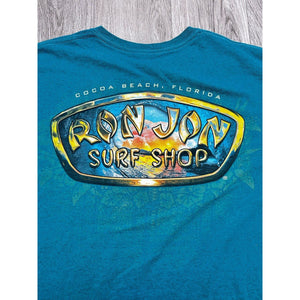 Vtg Ron Jon Surf T-Shirt Oversized Graphic Tee Spell Out Cocoa Beach Florida 2XL
