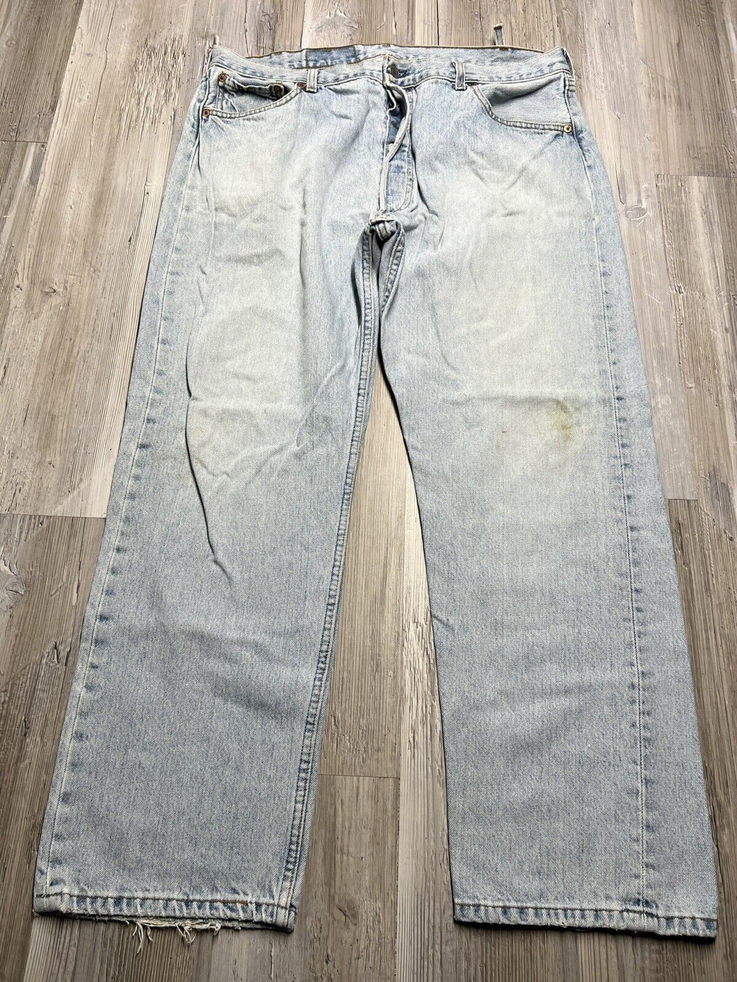 Men's Vintage Levi's 501 Jeans - Light Wash Faded - Size 40x30 - Made in USA