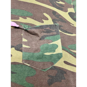 Vintage Camo Oversized Pocket T-Shirt Single Stitch Faded Punk Grunge Skater 2XL