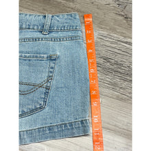 Load image into Gallery viewer, Womens Micro Mini Jean Shorts Plus Size Juniors 13 (Reg 10-12) Light Wash Denim