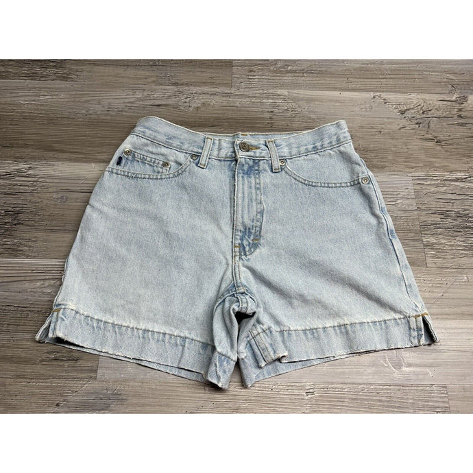 Vintage Denim Jean Shorts Light Stonewash Roll Up High Sierra 90s Womens Size 4