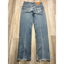 Load image into Gallery viewer, Mens Levis 505 Denim Stonewash Distressed Straight Leg Normcore Dad Jeans 34x34