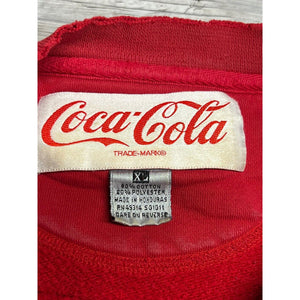 Vintage 80s Coca Cola Sweatshirt Faded Oversized Distressed Retro Atlanta GA XL