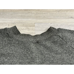 Vtg 90s Blank Sweatshirt Boxy Raglan Made in USA Gray Fruit of the Loom Ladies L