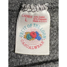 Load image into Gallery viewer, Vtg 90s Blank Sweatshirt Boxy Raglan Made in USA Gray Fruit of the Loom Ladies L