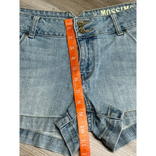 Load image into Gallery viewer, Womens Micro Mini Jean Shorts Plus Size Juniors 13 (Reg 10-12) Light Wash Denim