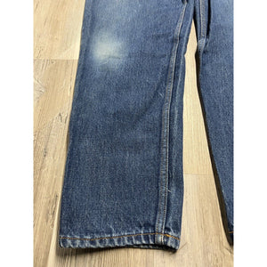 Vtg 80s Levis 550 Denim Jeans Orange Tab Straight Relaxed Whiskers Sz 36x32