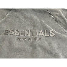 Load image into Gallery viewer, Essentials Fear of God Hoodie Faded Black Blank Solid Size M Streetwear Baggy