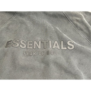 Essentials Fear of God Hoodie Faded Black Blank Solid Size M Streetwear Baggy