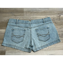 Load image into Gallery viewer, Womens Micro Mini Jean Shorts Plus Size Juniors 13 (Reg 10-12) Light Wash Denim