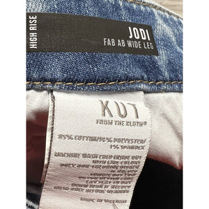 KUT from the Kloth Womens High Rise Wide Leg Cargo Jeans Jodi Fab Ab Size 10