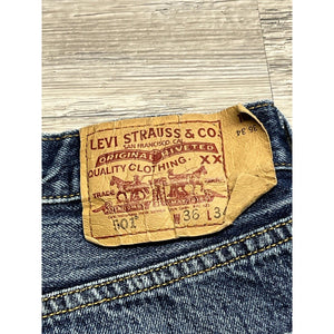 Vintage Levis 501xx Denim Jeans Y2K 90s Button Fly Mens 36x34 Stonewash Whiskers