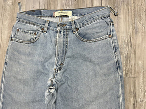 Vintage 90s Men’s Levi’s 550 Jeans – Stonewash, Relaxed Fit, Thrashed - Size 31x34 – Made in USA