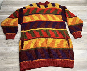 Vintage Women’s JJ Browne Cardigan Sweater – Multicolor, Pockets – Size XL