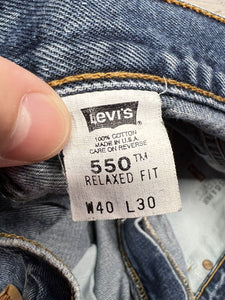 Men’s Vintage 90s Levi’s 550 Jeans – Distressed, Relaxed Fit - Size 40x30 - Made in USA