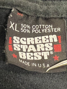 Vintage 80s Screen Stars Tiger Shirt - Black - Size XL