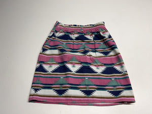 Vintage My Michelle Southwestern Denim Skirt – Multicolor Pattern - Size M (Juniors) - Made in USA