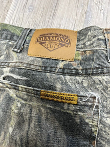Vintage Diamond Cut Apparel Men’s Camo Jeans - Mossy Oak Break Up – Size 40x30